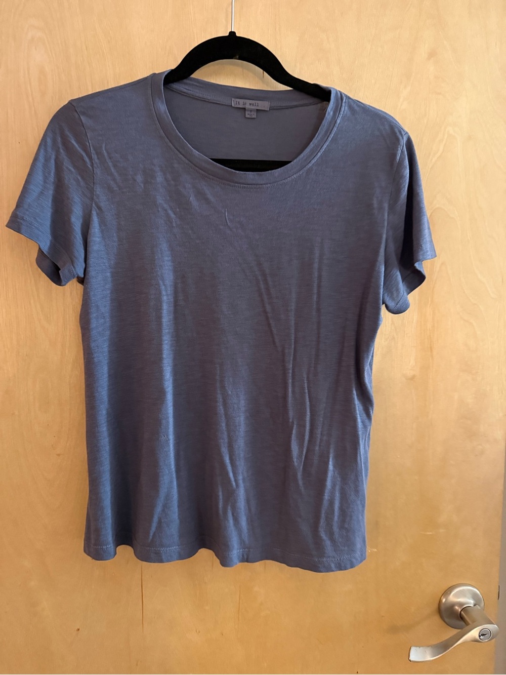 It Is Well L.A Blue Crewneck Short-Sleeve Tee- Small